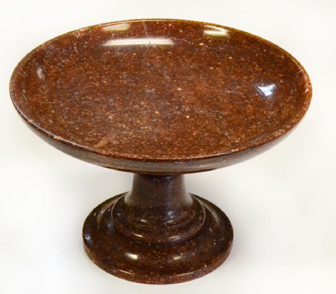 Classical Porphyry Tazza: 9" diameter x 6" tall, as found. Smooth indentation in dish. Authentication details upon request.