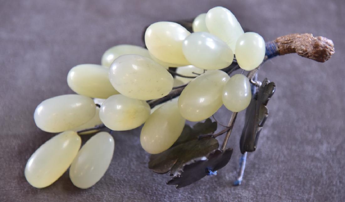 Jadeite Jade Grape Cluster & Carved Leaves (1 of 4)