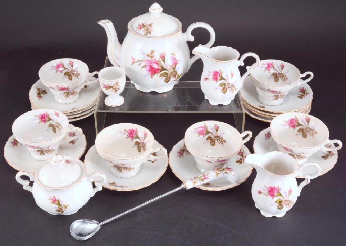 21 Pcs. Moss Rose China Tea Set (1 of 7)