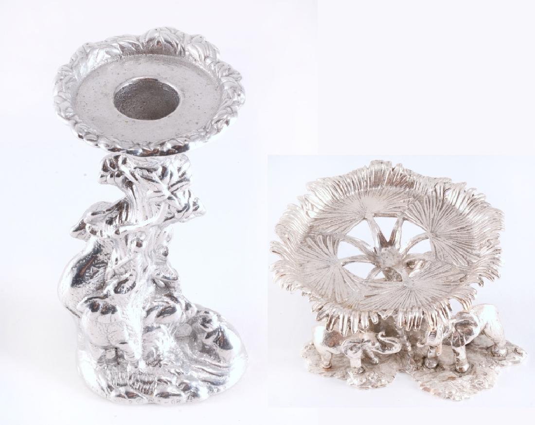 Aluminum Hollowware Elephants Candle Holders (1 of 9)