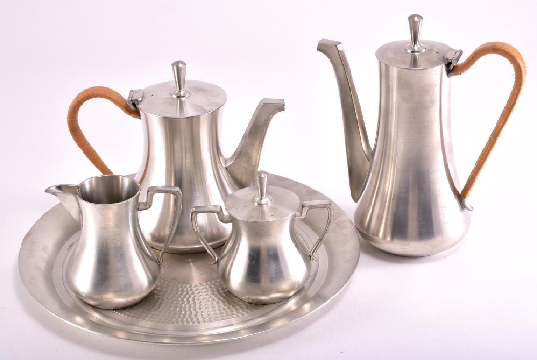 Vintage Selangor Pewter Tea Set & Tray (1 of 4)