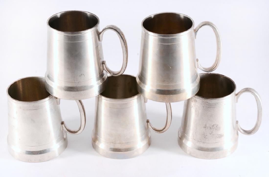 5 Vintage Selangor Pewter Mugs (1 of 2)