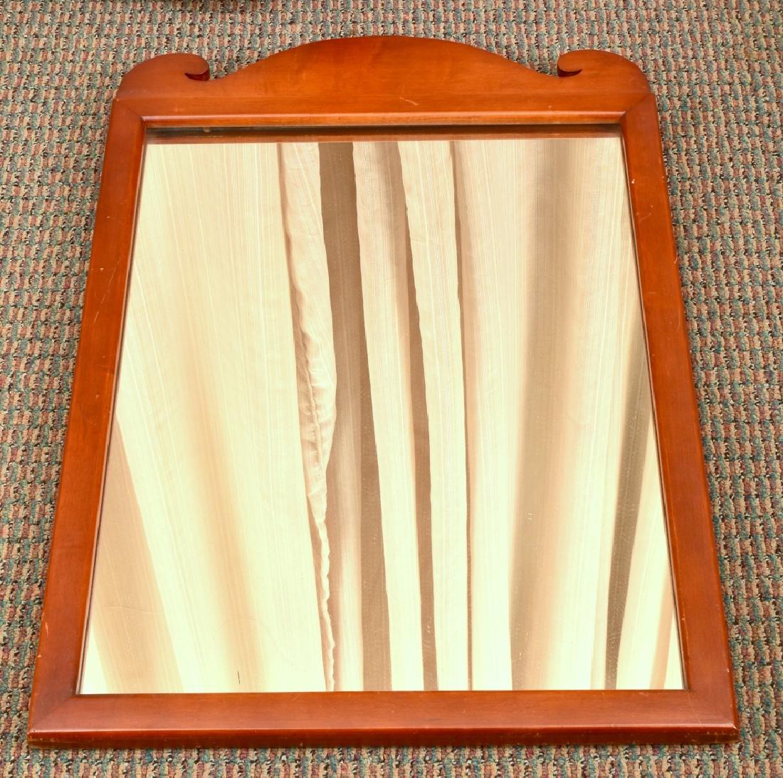 Antique Wooden Mirror: 29 5/8" tall x 19 7/8" wide.