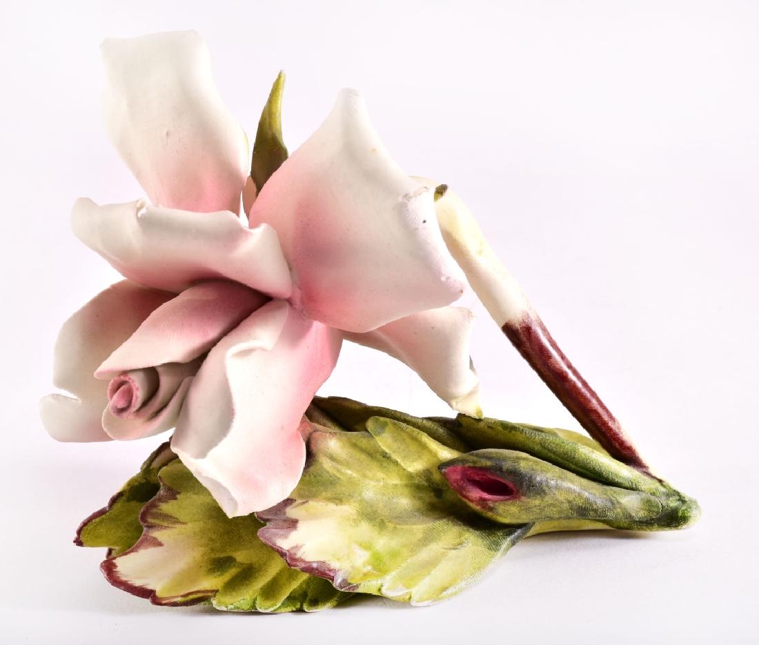 Capodimonte Rose Figurine: Bisque, 4.25" tall.