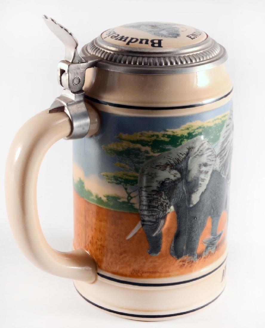 Budweiser "African Elephant" Stein w/Lid (1 of 4)