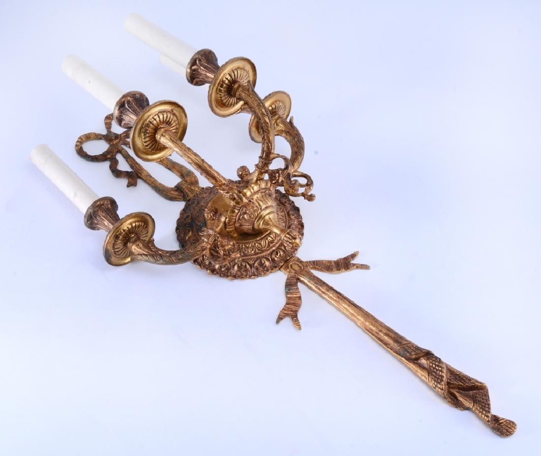Brass Ribbons & Bows 4 Light Electric Sconce (1 of 5)