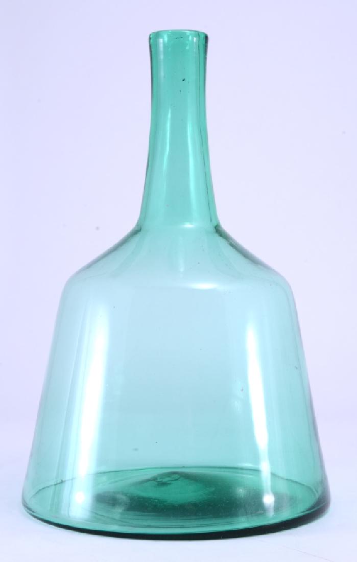Hand Blown Green Glass Bottle (1 of 3)