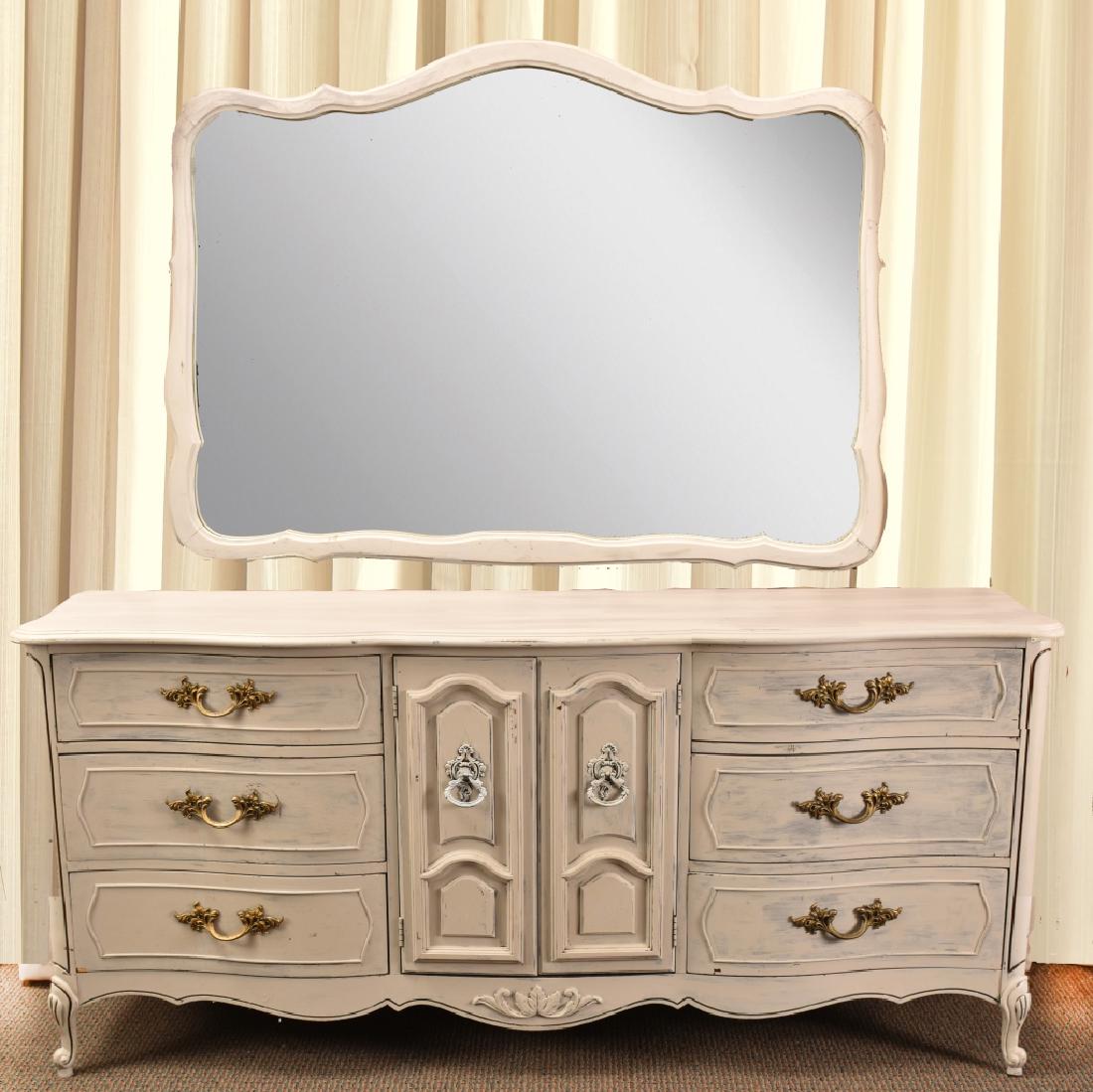 French Provincial Style Dresser & Mirror (1 of 11)