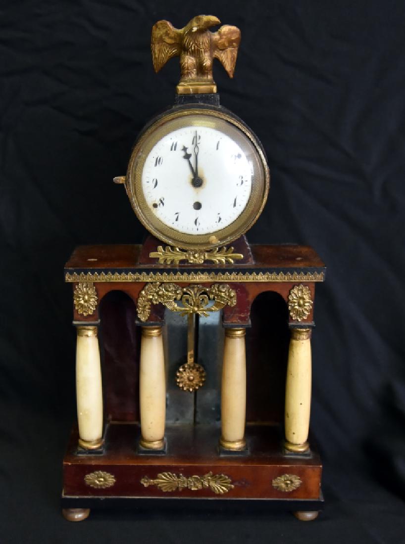 Antique Four Pillar Shelf Clock (1 of 7)