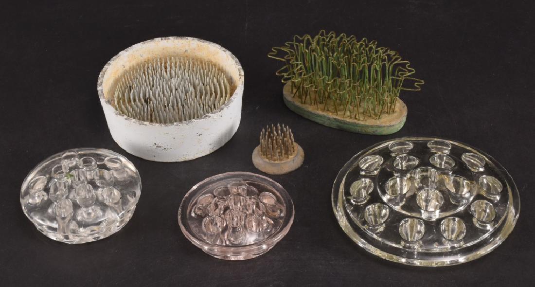 6 Metal & Glass Flower Frogs (1 of 3)