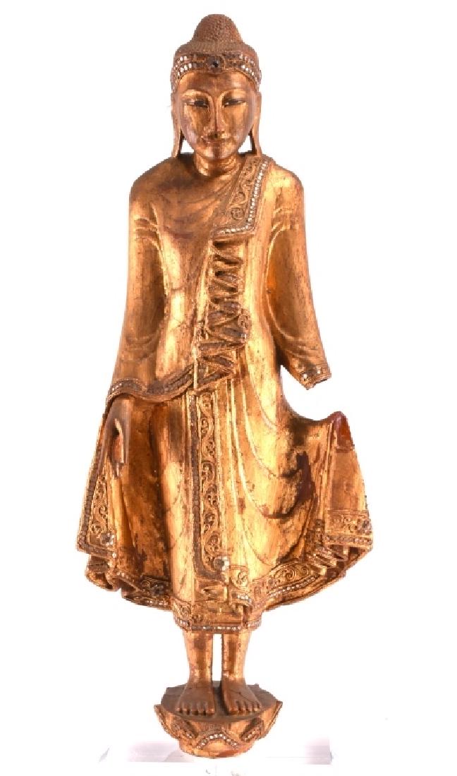 Standing Golden Buddha on Acrylic Stand (1 of 6)