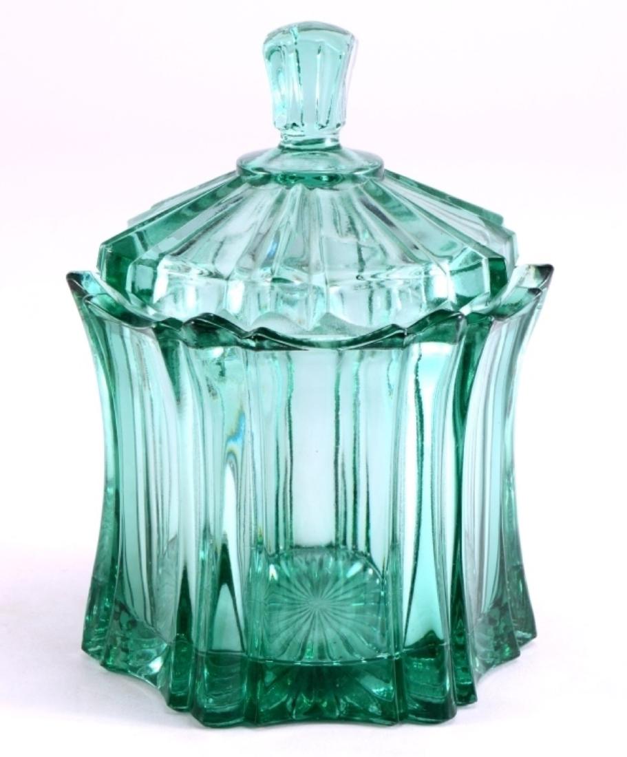 Fenton Green Covered Candy Dish (1 of 5)