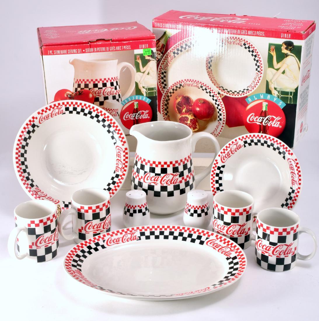 Coca-Cola Checkered Serving & Completer Sets (1 of 2)