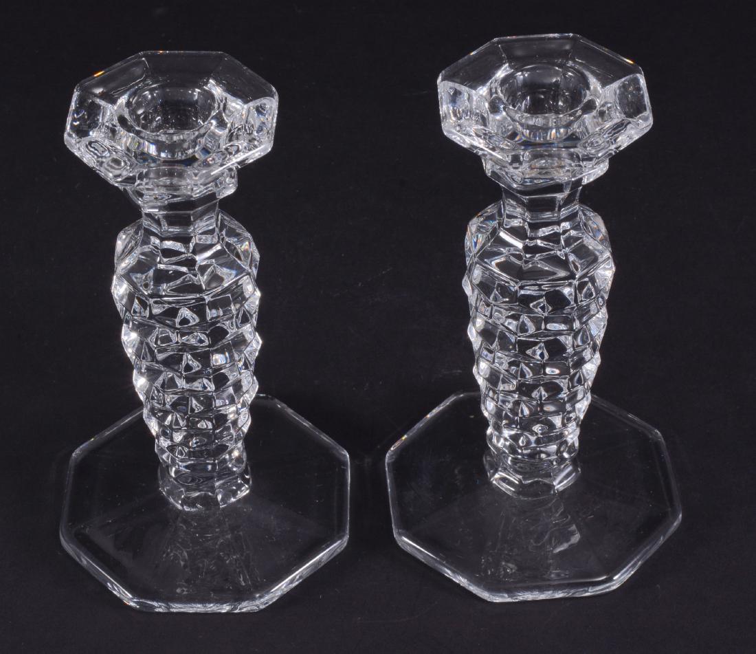 American Fostoria "6" Octagon Foot Candlesticks (1 of 2)