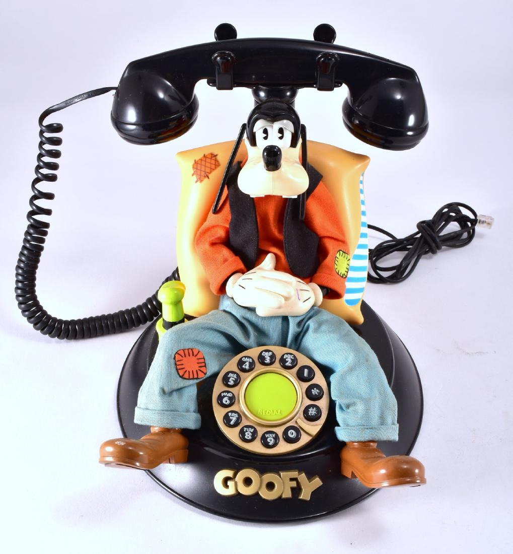 Vintage Telemania Animated Talking Goofy Telephone: 9.25" tall.