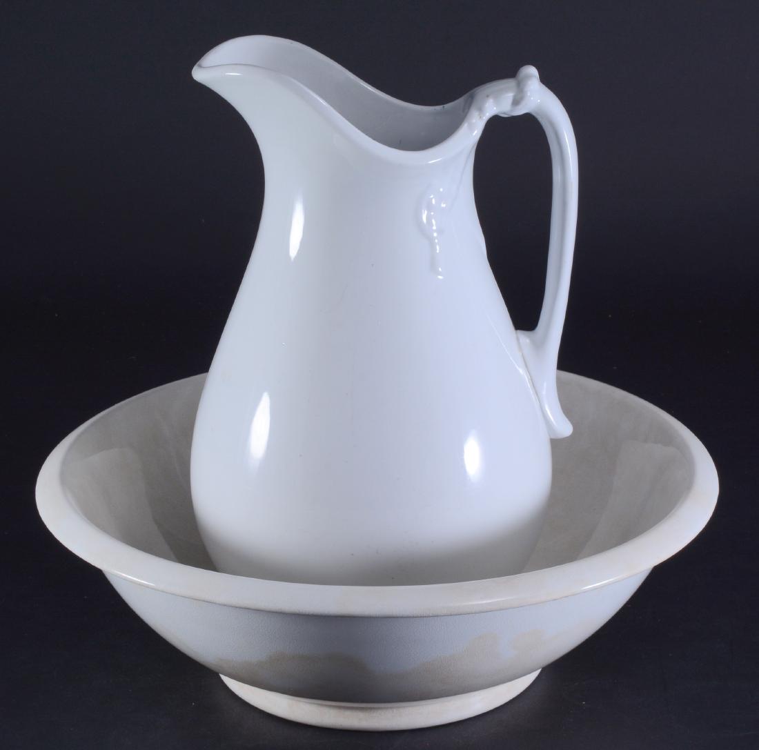 Imperial Ironstone China Wash Basin & Pitcher (1 of 3)