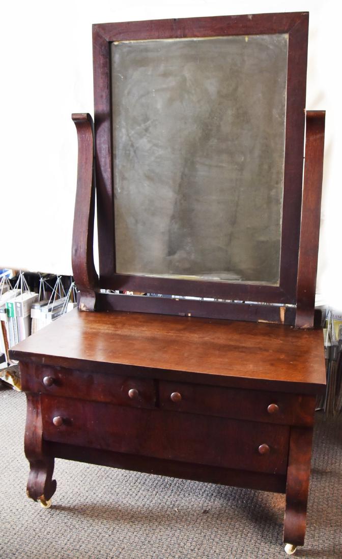 Tiger Oak Petticoat Dresser (1 of 4)