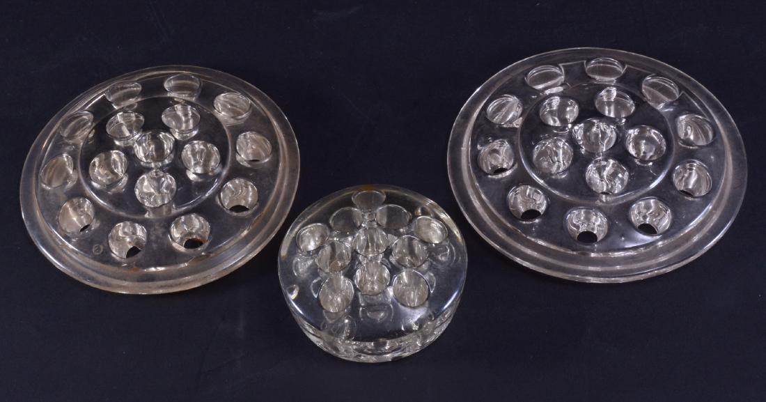 3 Vintage Glass Flower Frogs (1 of 2)