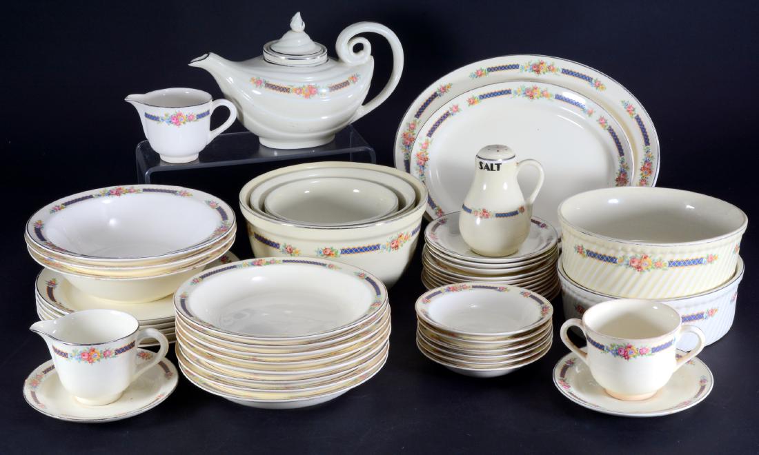 48 Pcs. Hall "Blue Bouquet" Platinum Trim China (1 of 5)