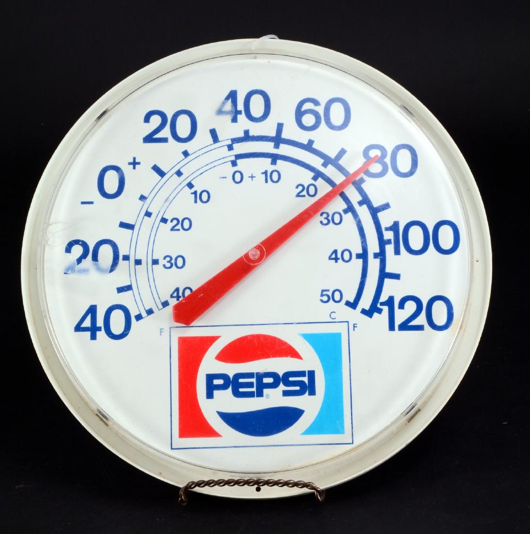 Vintage Round Pespi Outdoor Thermometer (1 of 2)