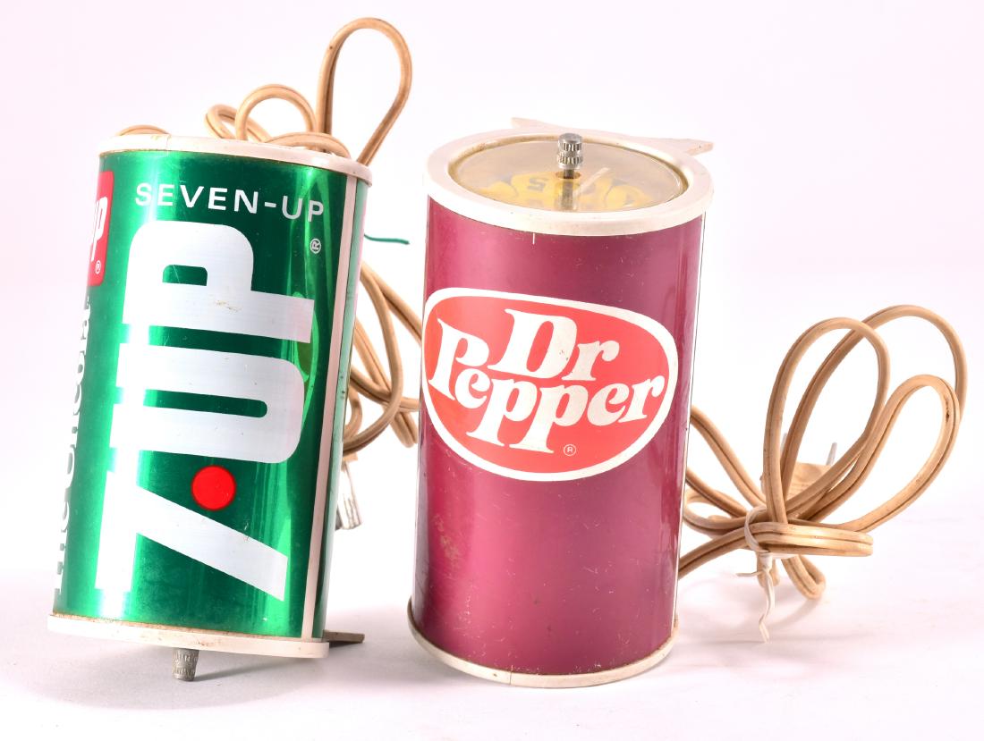 7-Up Can & Dr. Pepper Can Electric Clocks (1 of 3)