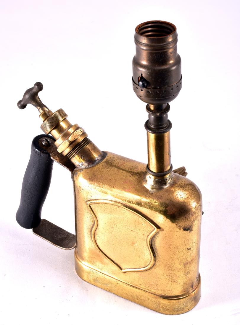 Vintage Brass Blow Torch Electric Lamp (1 of 3)