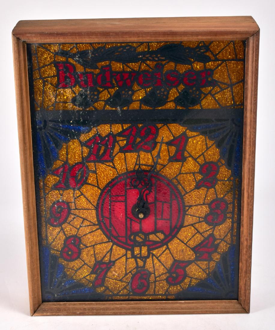 Vintage Budweiser Stained Glass Look Lighted Wall (1 of 4)