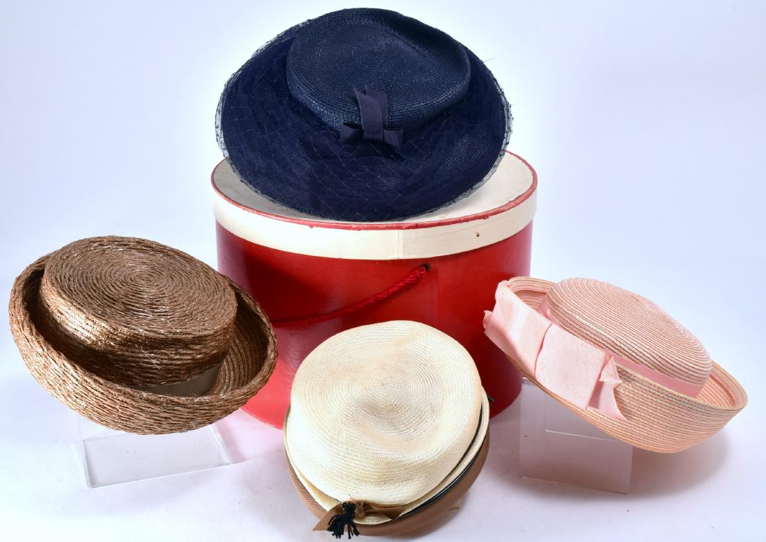 4 Vintage Straw Hats (1 of 1)