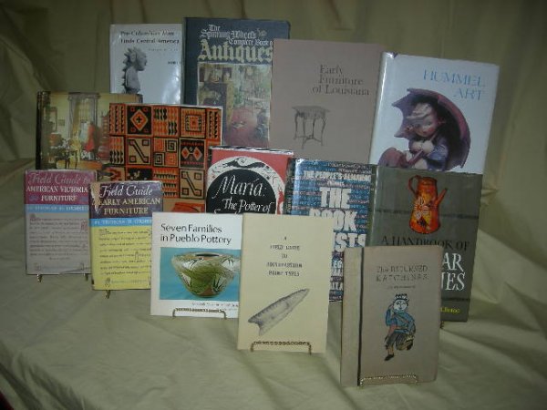 14 ANTIQUES & ART REFERENCE BOOKS: 14 Reference Books Concerning Antiques & Art Inc. Pre-Columbian Man Finds Central America; The Spinning Wheel's Complete Book Of Antiques; Early Furniture Of Louisiana; Hummel Art; The Williamsburg Co