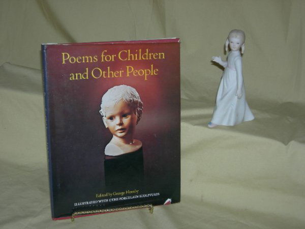 CYBIS WENDY & POETRY BOOK w/CYBIS ILLUSTRATIONS: Cybis Wendy, W/Pigtails, Signed & Marked E15, 7"T; Poems For Children & Other People, Edited By George Hornby, Illustrated w/Cybis Porcelain Sculptures.
