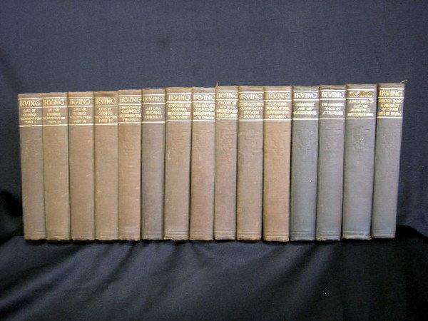 BOOKS BY WASHINGTON IRVING: 15 Books, Works of Washinton Irving. Books On George Washington And Christopher Columbus Etc.