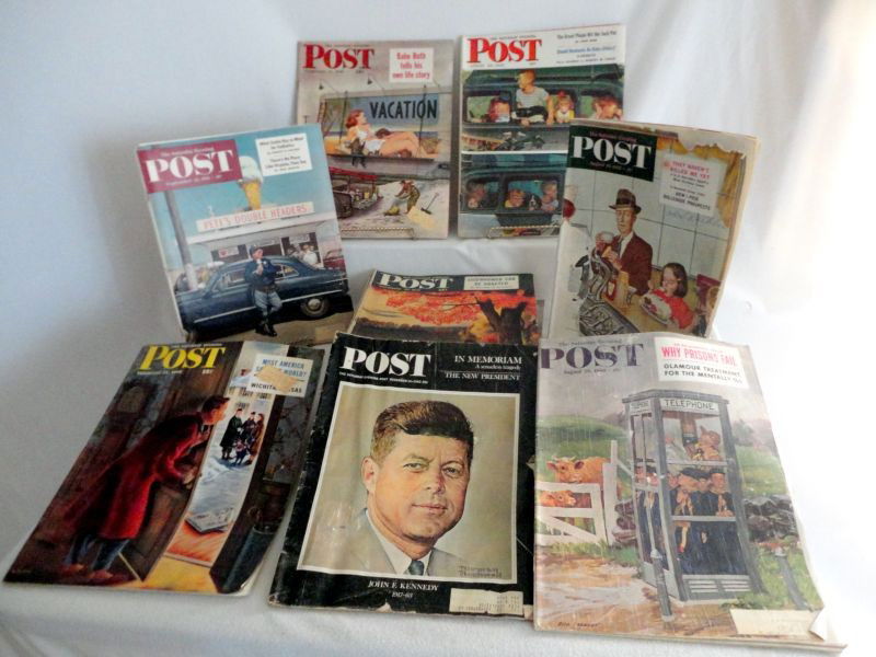 TWENTY-SIX SATURDAY EVENING POSTS: 26 "Saturday Evening Post" Magazines Dated August 23, 1947 through December 16, 1967.