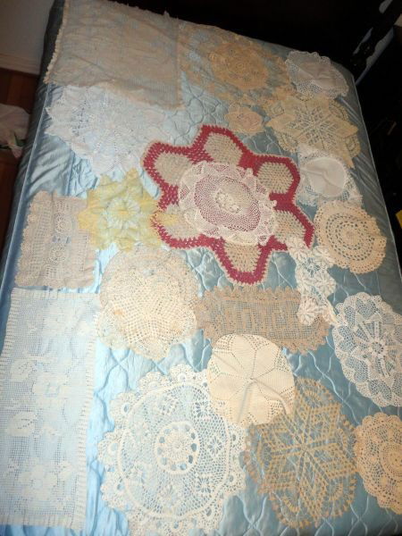 CROCHET LINEN LOT: Including: 23 Doilies Various Sizes, Color & Shapes.