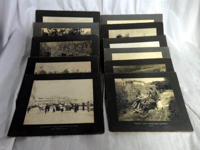 MUSEUM QUALITY PRINTS: Lot Inc. 10 Black & White Photos, Stamped, The Philadelphia Museum ,Jinrikisha and Carrying Chairs, China ; Freight and passenger Barrow, China; Picking Peppers, Singapore; 4 Australia, Cutting up a C