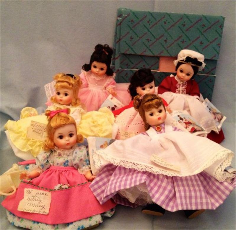 Madame Alexander 7.5" Contemporary Dolls: Madame Alexander 7.5" Contemporary Dolls 6 Madame Alexander 7.5" Contemporary Dolls Including: Marme #415 Beth #412 Jo #413 Amy #411 Meg Mary and Mary #451 with original boxes except for Meg. Conditio