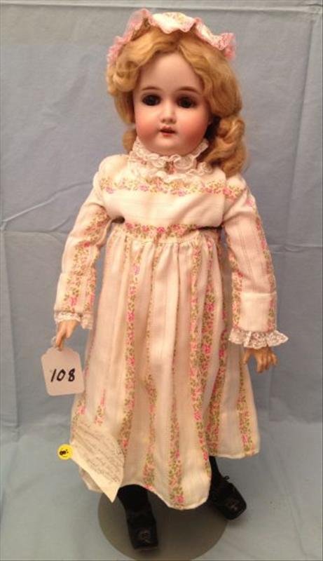 German CM Bergmann 287 Bisque Head Doll: German CM Bergmann 287 Bisque Head Doll German CM Bergmann 287 Bisque Head Doll A bisque head doll with re-set eyes replaced mohair wig mink eyelashes open mouth 4 teeth on a ball jointed composition 