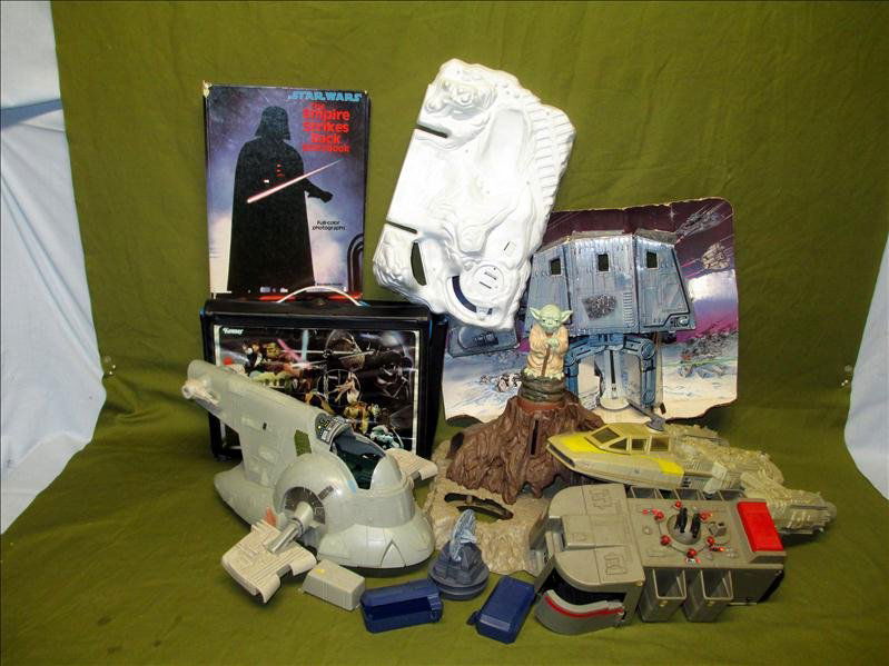 Star Wars Related Items: Star Wars Related Items, Inc. Mini Action Figure Collection Case, Empire Strikes Back Storybook and Miscellaneous Items, Most Dated 1979, 1981 and 1983.