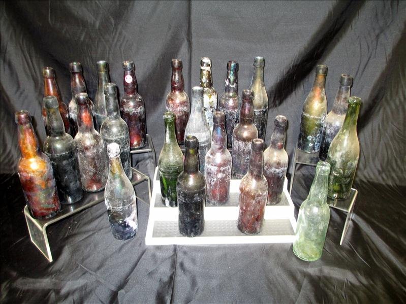 24 Beer & Wine Bottles: 24 Beer & Wine Bottles, Some as Early as 1900.