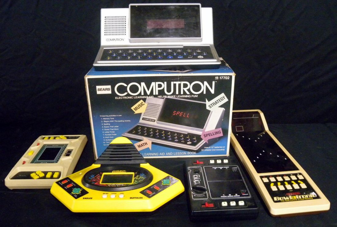 Computron in Original Box: Computron in Original Box, From Sears, Talking Baseball Game, Electronic Football From Sears, Bowling and Digital Games.