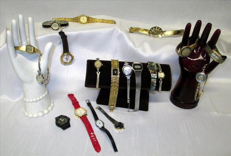 Ladies Watch Lot: Ladies Watch Lot, Including Gruen, Longines, Seiko, Pulsar, Lucerne, Waltham, Casio, Mickey Mouse.