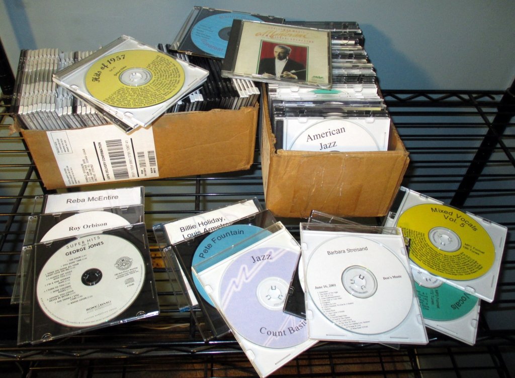 Various Recording Artists on CD: 95 CDs including Country Music Vol 1-5, Merle Haggard Vol 1 & 2, Hits of the '50s, '60s, '70s & '80s, also incl. Jazz, mixed vocals and male & female vocals.