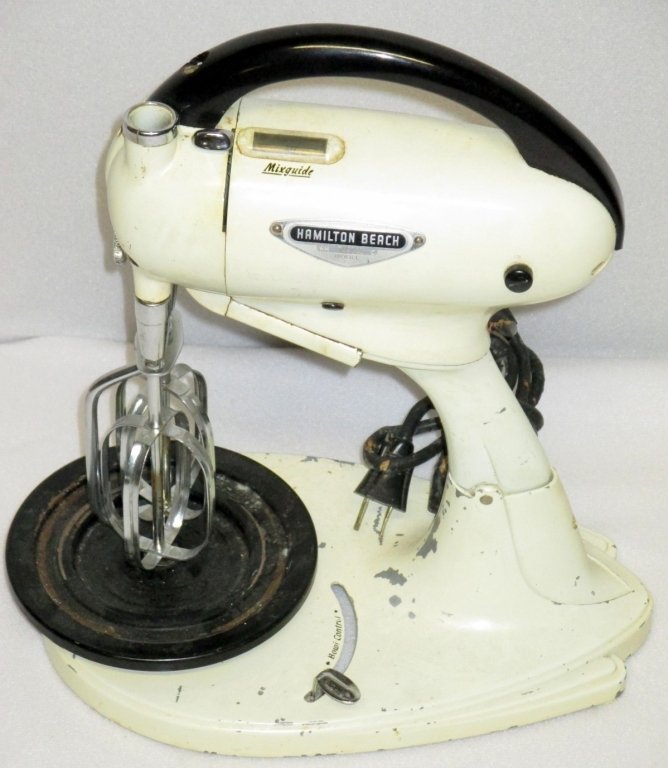 Vintage Hamilton Beach Stand Mixer: Model G w/mix guide, cord needs replacing.
