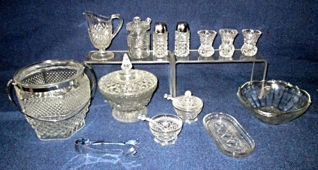 Wexford Plus Serving Pieces: Including ice bucket, candy dish, pitcher, condiment, bowl, salt & pepper, toothpick holders.