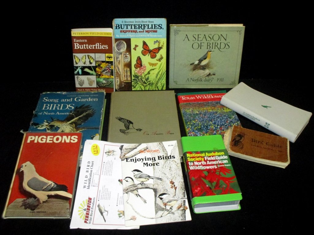 Bird, Flower & Butterfly Books: Including Audubon Guide to North American Flowers & Audubon Handbook Eastern Birds, Peterson Guide Easterrn Butterflies, Texas Wildflowers, Pigeons, North America Song & Garden Birds, Our Amazing Bird