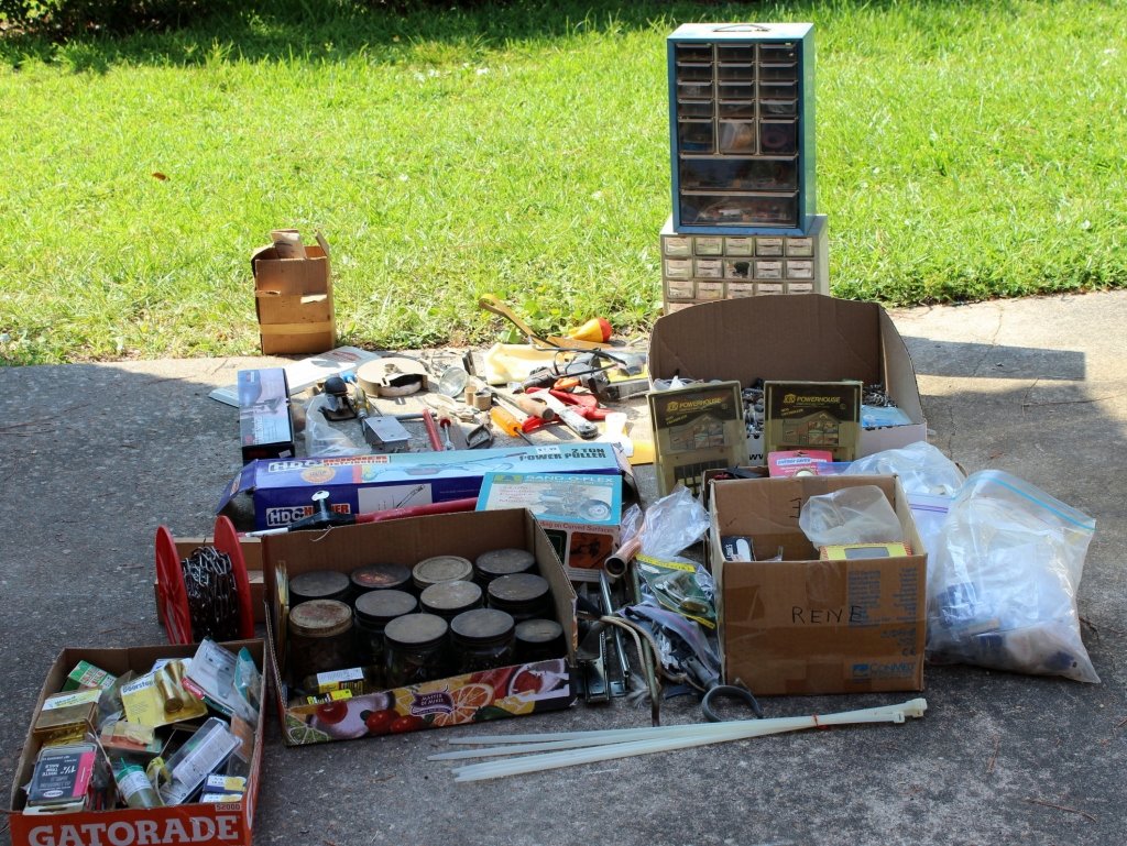 Miscellaneous Hardware: Inc. nuts, screws, bolts, Sand-o-Flex kit, various small tools, 2 tray boxes.