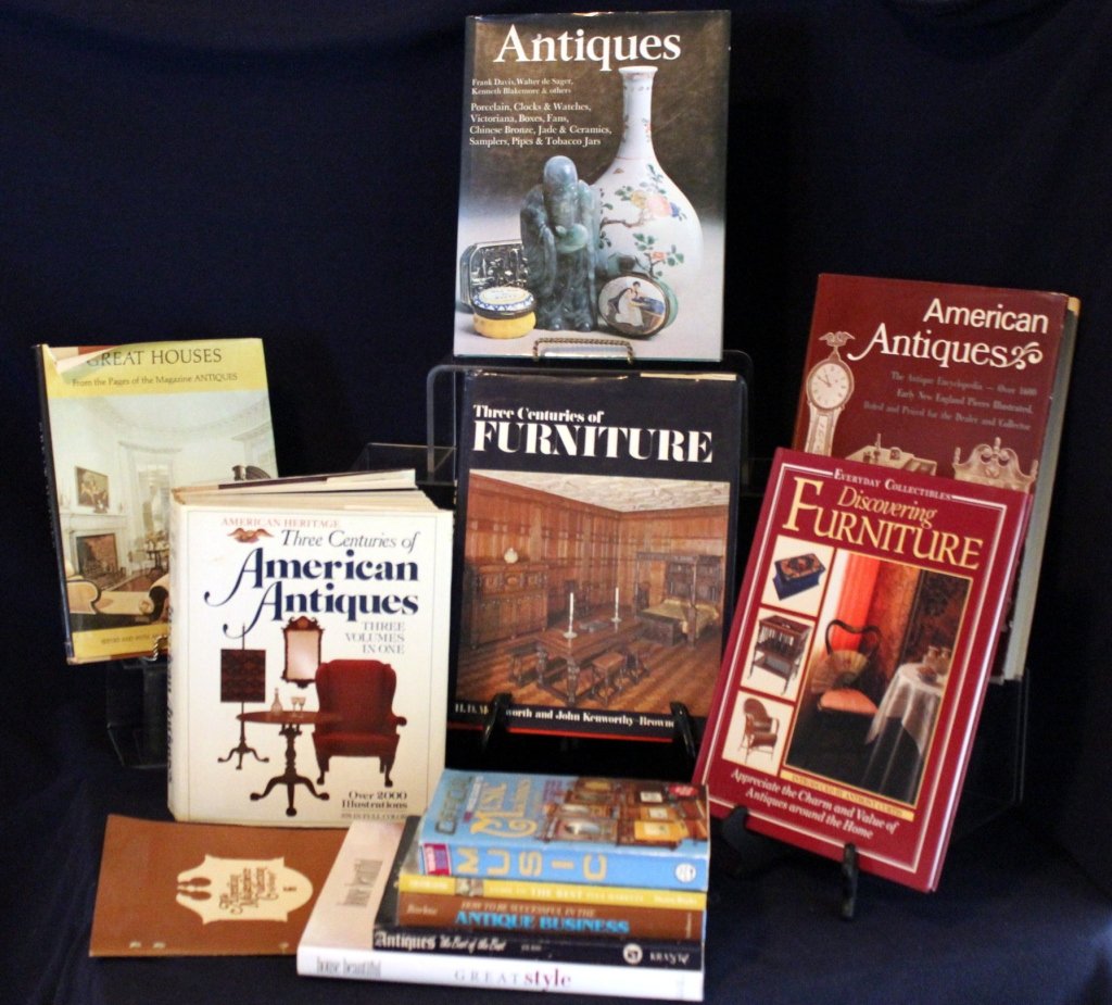 Antique Books: Discovering Furniture, Crystal Palace Exhibition, Modern Marquetry, Music Box Repair, Victorian Antiques, Gold Leaf, Collector's Dictionary and much more.