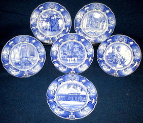 Six Copeland Spode Plates of the U.S. Naval Academy Six Copeland Spode Plates of the U.S. Naval Academy