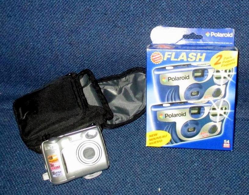 Camera Lot w/Nikon Cool Pix 4600: W/disposable double pack cameras.