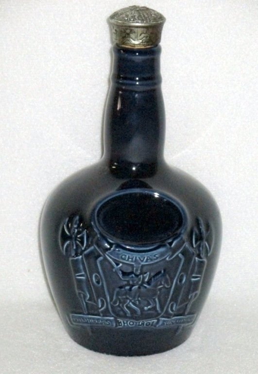 Spode Chivas Liquor Bottle: England, 9" tall.