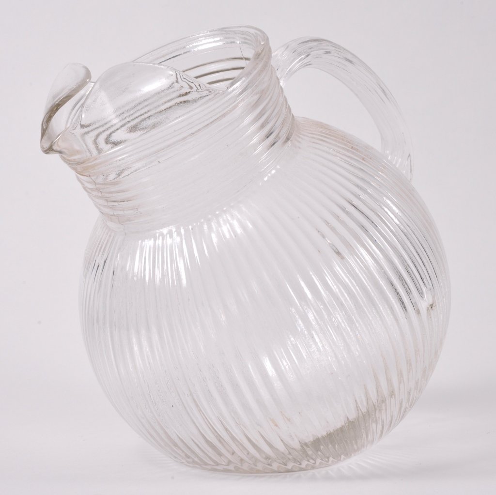 Hazel-Atlas Tilt Style Water Pitcher: 80 ounce. Expected wear.